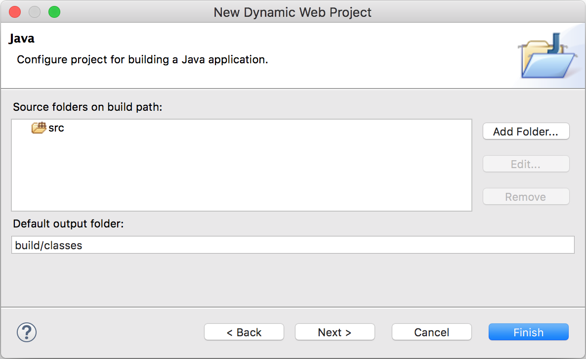 Dynamic Web Project - project structure